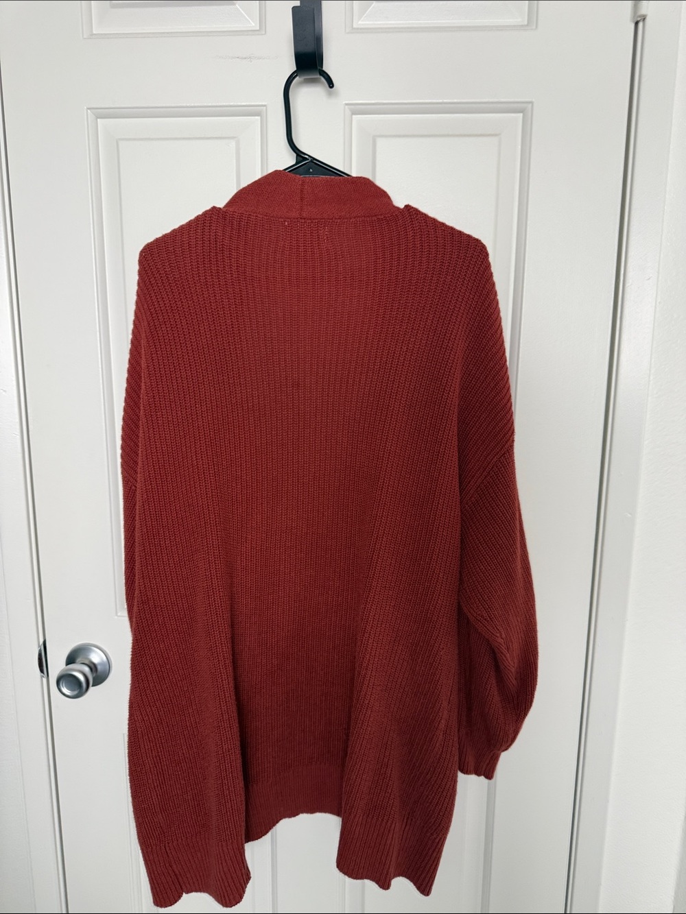 Universal Thread Open-Front Cardigan in Rust Red - Picture 4 of 5